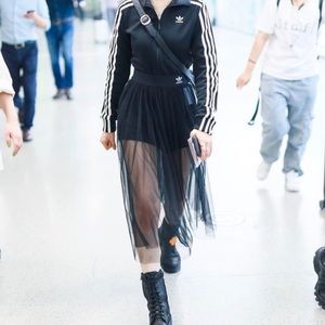 Adidas lace midi skirt